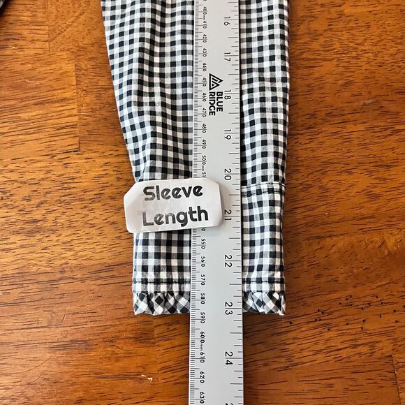 Vineyard Vines Women's XS Gingham Shirt Preppy Ruffle Trim Career Blouse Cotton - Picture 8 of 10